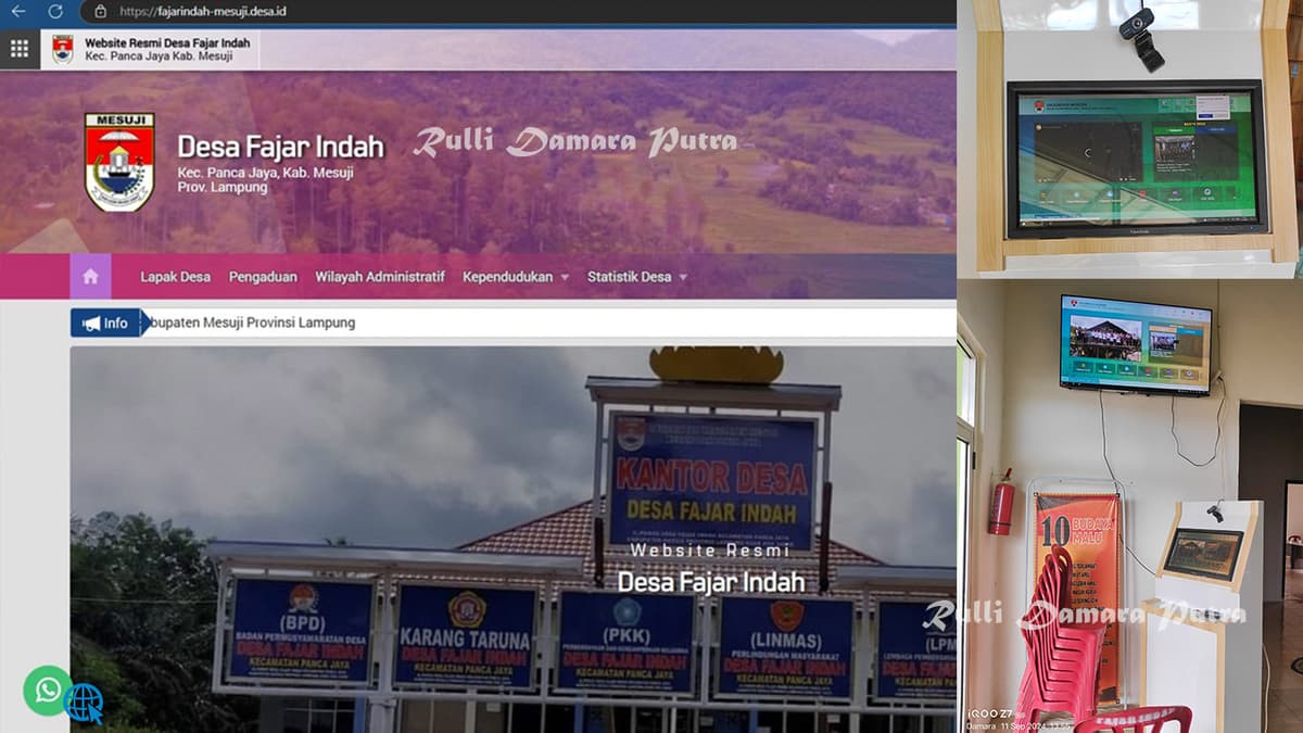 Anjungan Desa Mandiri (ADM) and Official Website Desa Fajar Indah